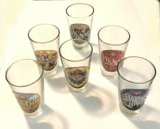 6 Different Vintage Pete’s Wicked Ale Pint Beer Bar Glasss