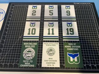 Hartford England Whalers Retired Wha Champion Vinyl Decal Replicabanners