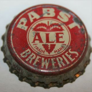 Vintage Cork Lined Beer Bottle Cap Crown Pabst Breweries " Ale "