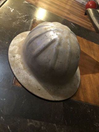 Vintage B.  F.  Mcdonald Co Full Brim Aluminum Roughneck Hard Hat Los Angeles