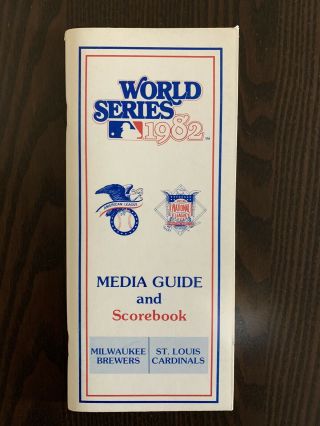 1982 Mlb World Series Media Guide - Milwaukee Brewers - St.  Louis Cardinals
