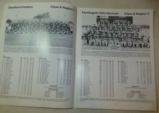 1982 Michigan High School football state championship program,  MHSAA 2