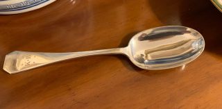 Rare Edwardian Heavy Picture Back Solid Silver Serving Spoon Sheffield 1904/05