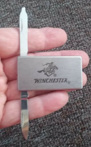 Vintage Winchester Stainless Steel " Multi Tool " Money Clip & Knife
