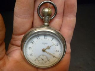 TWO Antique 1800 ' s Elgin National Watch Company Pocket Watches,  Gold Hands 2