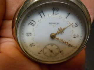 TWO Antique 1800 ' s Elgin National Watch Company Pocket Watches,  Gold Hands 3