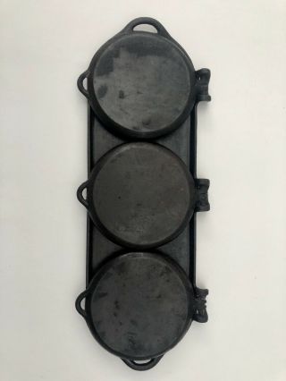 Antique Signed 1881 S Mfg Co Chicago Cast Iron Pancake Griddle Pan