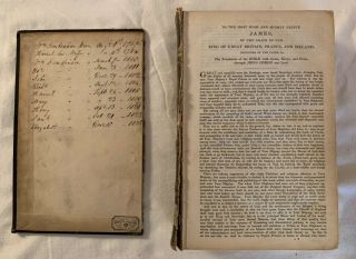 Antique Bible 1700 ' s Cambell ' s Bible Depository Edinburgh Scotland Family names 3