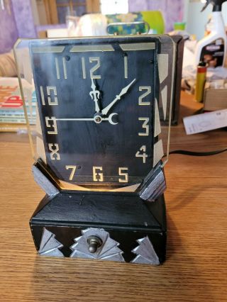 Antique Vintage Rare Art Deco Mantle Shelf Clock