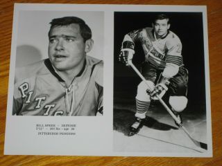 Undated 1967 Pittsburgh Penguins Bill Speer Media Nhl Team Photograph Picture