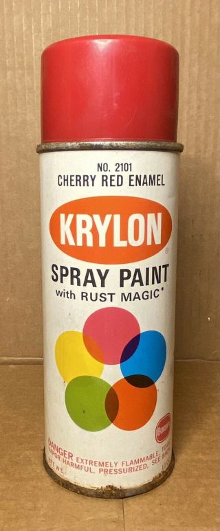 Vintage Krylon 2101 Cherry Red Spray Paint Can