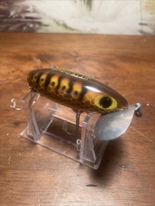 Fred Arbogast 5/8 Oz Jitterbug Lure,  Rare Color Brown Parrot,  Akron OH 3