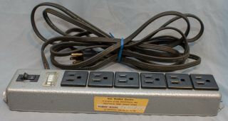 Vintage Waber 24mcb - 15 6 - Outlet Industrial Power Strip 15ft Voltage Display