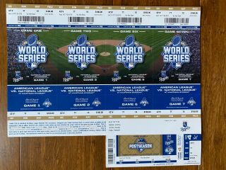 All 4 2015 World Series Ny Mets Vs Kansas City Royals Home Ticket Stub
