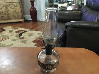 Vintage Metal / Glass Oil Kerosene Miniature Lamp