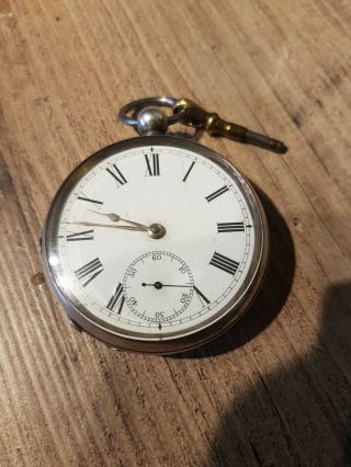 Antique Waltham Mass Solid Silver Pocket Watch Hallmarked Model 1883