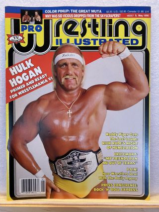 Vtg Pro Wrestling Illustrated May 1990 Hulk Hogan Wwf Nwa Wwe