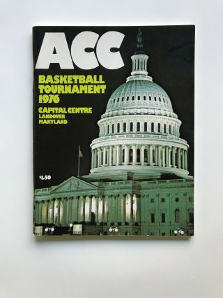 1976 Acc Basketball Tournament Game Program.  Ncaa