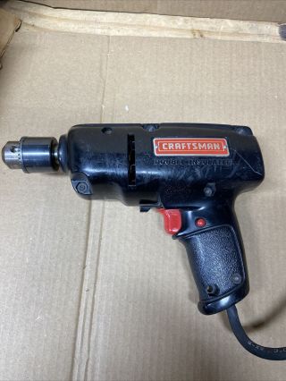 Vintage Craftsman Reversible Varible Speed Electric Drill Made In USA 2