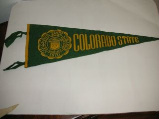 Vintage Felt Colorado State Collage Pennant Rams Football University