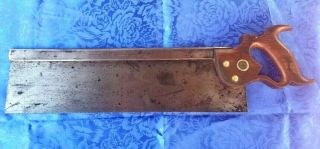 Antique Henry Disston & Sons 16 Inch Miter Back Hand Saw
