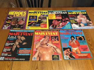 1985 Wrestling’s Main Event Magazines 7 Total