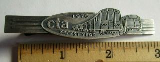 Vintage 1976 Cta Chicago Transit Authority Safest Year Tie Tac Clip Subway,  Bus
