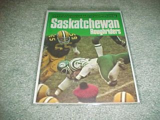 1973 Saskatchewan Roughriders V Toronto Argonauts Cfl Football Program 8/11
