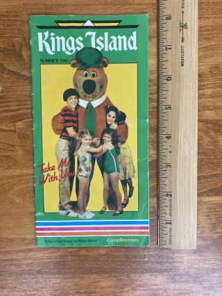 Vintage Summer 1981 Kings Island Park Guide