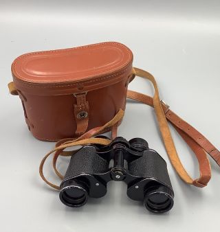 Vintage Binoculars In Carry Case Omega Coated Lens 8 X 30 Field 8° No 15044