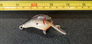 Vintage Bagley Diving Honey B Fishing Lure White/blue Scales