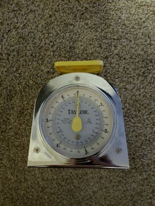 Vintage Yellow Taylor Kitchen Scale 2