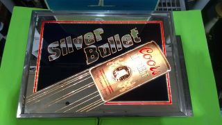 Silver Bullet Coors Light Mirror / Picture Light Up Vintage