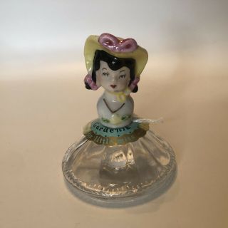 Vintage Little Miss Pixie Gardenia Perfume Bottle With Ceramic Top 1950s Japan