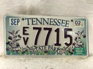 2002 Tennessee State Parks License Plate