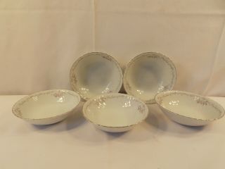 Vintage Gold Standard " Gst1 " Porcelain China Made In Japan 5 Cereal Bowls 6 1/4