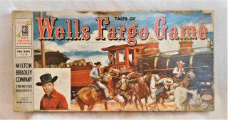 Vintage Milton Bradley Tales Of Wells Fargo Board Game 4905 1959