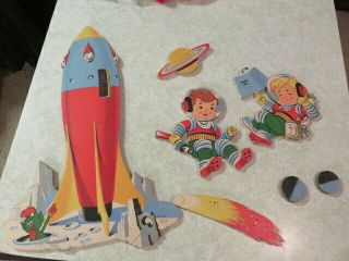 The Dolly Toy Company - Vintage Rocketship - Outer Space - Wall Decor - 1950 