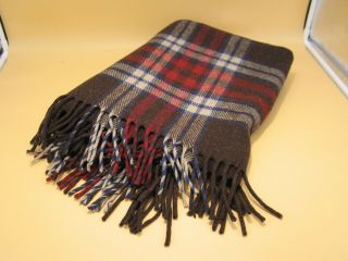 Vintage Wool Blanket Throw Tartan Plaid 52 " X 69 "