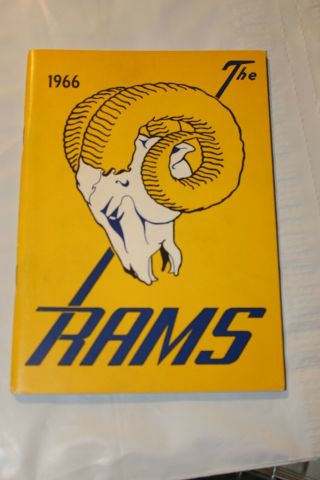 Vintage 1966 Los Angeles Rams Press Media Guide Fearsome Foursome Roman Gabriel