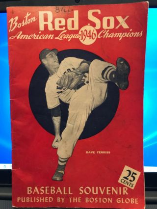 1946 Boston Red Sox Souvenir Program