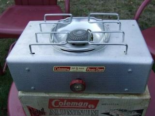 Vintage Coleman Aluminum Picnic Camping 1 Burner Stove Model 5404 -