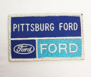 Vintage Pittsburg Ford Patch 4 " X 2 1/2 "