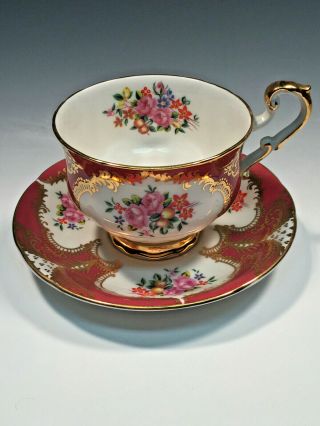 Vintage Paragon Cup And Saucer Pink Roses Gold Trim