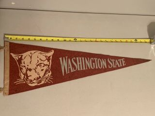 Vintage Washington State University Cougars Pennant 27”x 9”