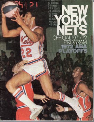1972 Aba Basketball Playoffs Program,  Virginia Squires @ York Nets Good