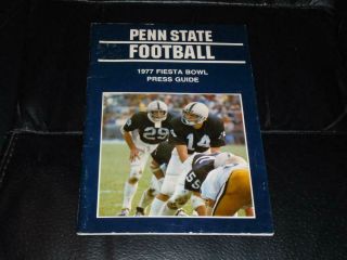 1977 Penn State Fiesta Bowl Football Media Guide Ex -