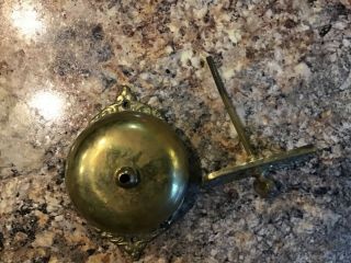 Antique Vintage Solid Brass Victorian Turn - Key Hand Twist Door Bell