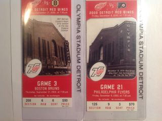 Detroit Red Wings Olympia Stadium On Game Ticket Stubs.  {{free Shipping}}