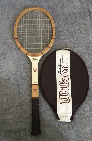 Vintage Wilson Jack Kramer Autograph Wood Tennis Racquet Racket Grip Med 4 5/8